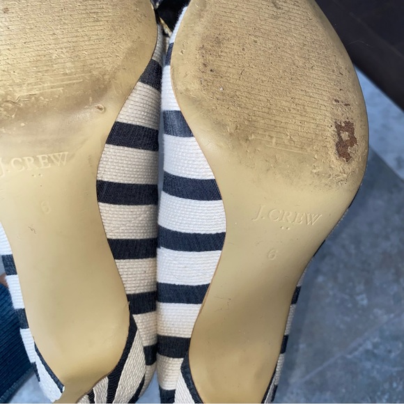 J. Crew Striped Pumps with Bows - Picture 5 of 15